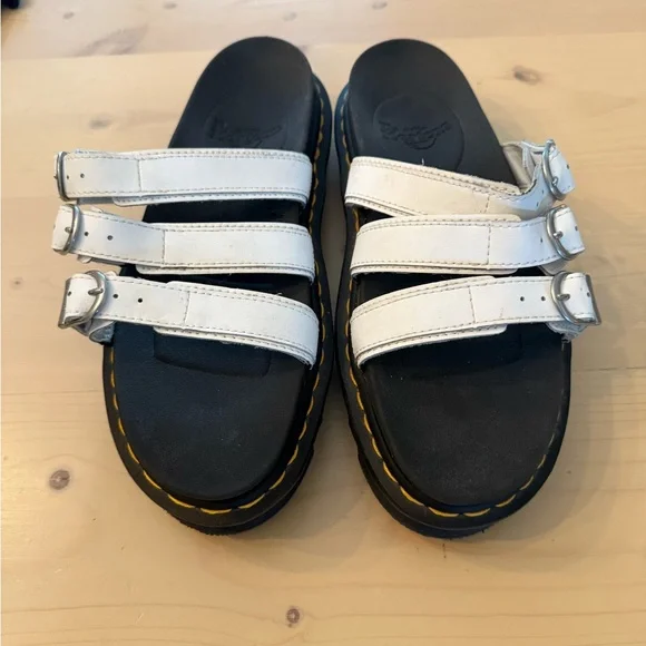 Dr. Martens Women's White and Black Platform Sandals size 9 - Picture 4 of 8